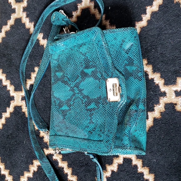 Cole Haan Green Python Crossbody - Picture 1 of 3